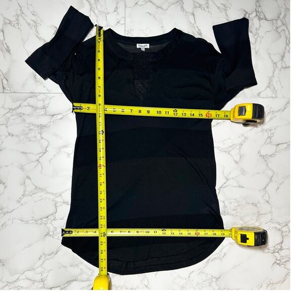 #T121 Splendid Burn Out Stripe Long Sleeve Shirt $79 - Picture 13 of 13